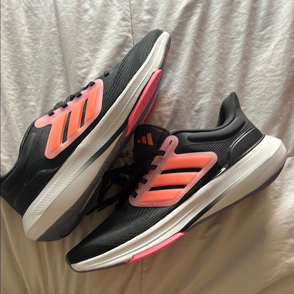 Adidas Women's Ultrabounce Black and Pink Running Shoes